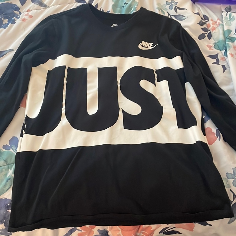 a black nike long sleeve , size-large